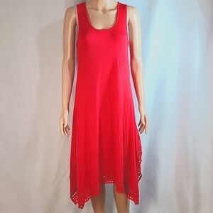 Cupio Red Maxi Sleevless  Dress Sz M NWT